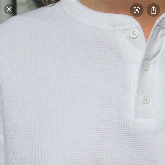 Brandy Melville white thermal Allie top - Picture 2 of 5